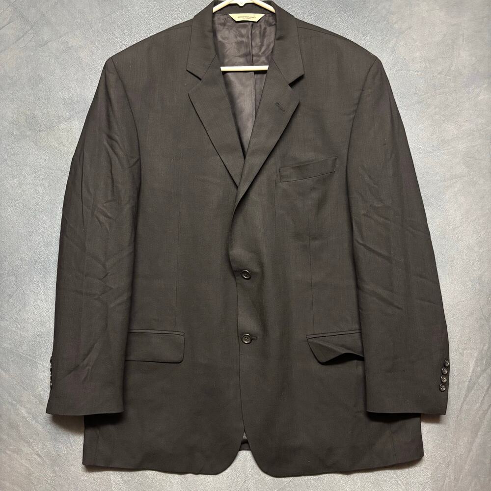 Pronto Uomo 100% Worsted Wool Suit Jacket Blazer Made in Canada 44 Regular